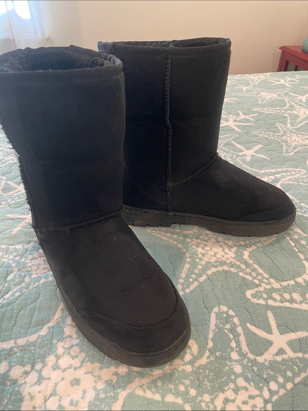 Clpp'li Black Mid-Calf Cozy Winter Boots
